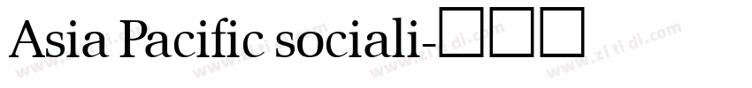 Asia Pacific sociali字体转换